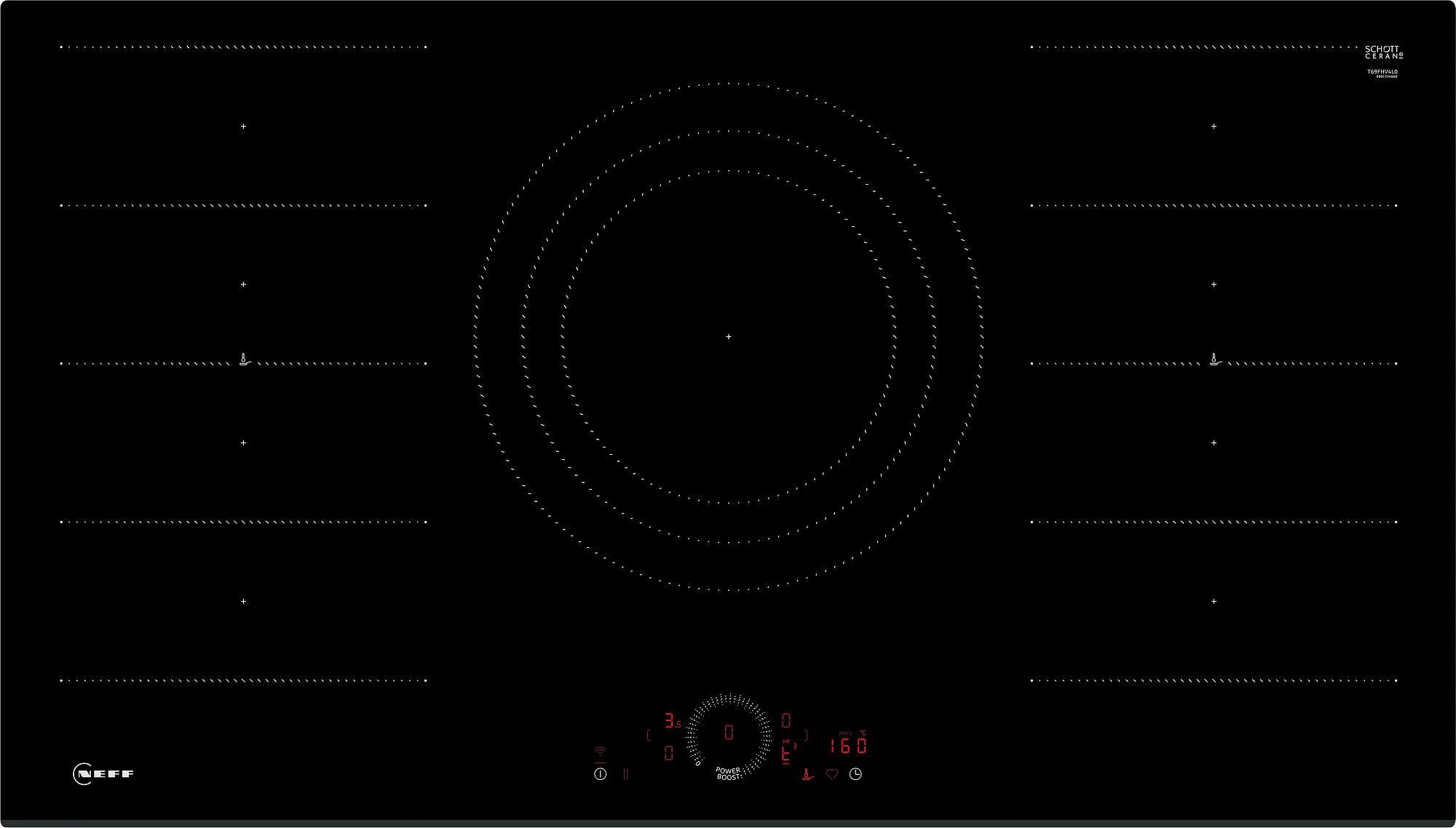 Neff T69FHV4L0 Induction Hob - Bl